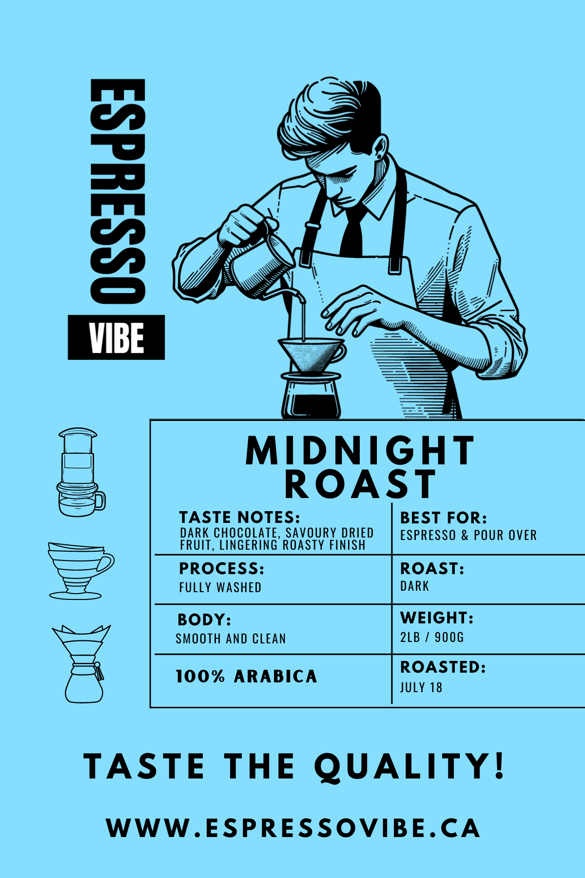 Midnight espresso Coffee Beans Dark Roast | 100% Arabica