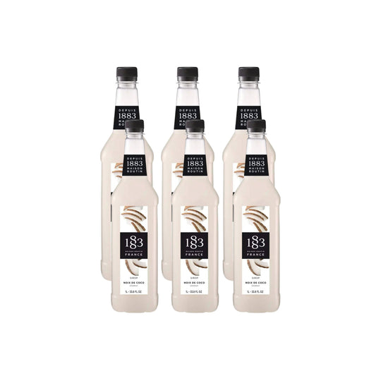 1883 Maison Routin Coconut Syrup case of 6 one litre bottles