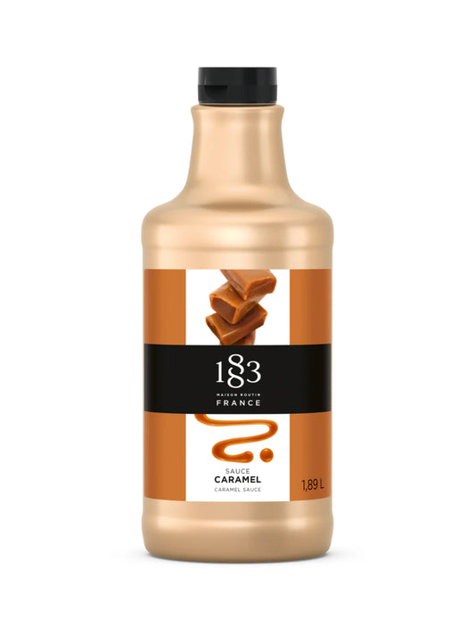 1883 Maison Routin Caramel Sauce 1.89L bottle for coffee and desserts