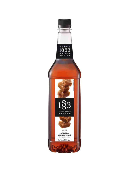 1883 Maison Routin Salted Caramel Syrup 1L bottle for lattes