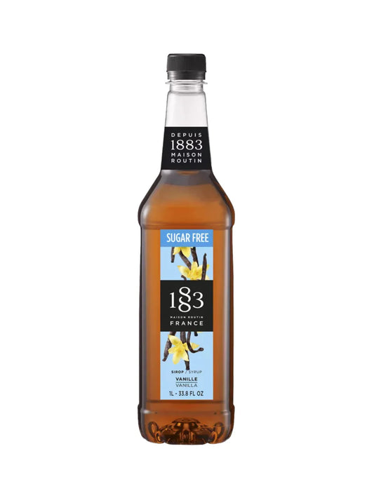 1883 Maison Routin Sugar Free Vanilla Syrup 1L bottle for coffee