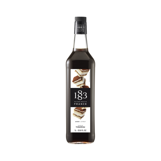 1883 Maison Routin Tiramisu Syrup 1L bottle for coffee and dessert lattes