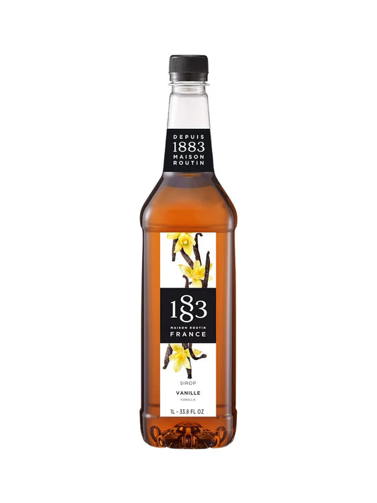 1883 Maison Routin Vanilla Syrup 1L glass bottle for coffee and lattes