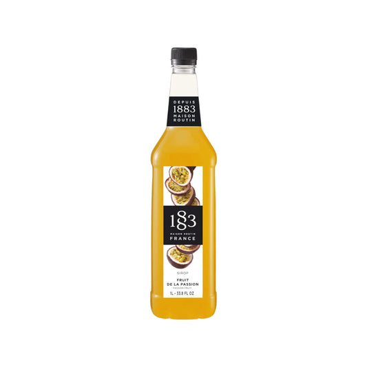 1883 Maison Routin Passion Fruit Syrup 1L bottle for iced teas, lemonades and cocktails