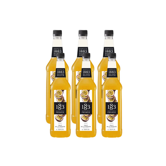1883 Passion Fruit Syrup 6 pack of 1L bottles case image