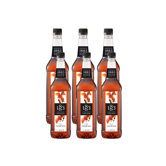 1883 Maison Routin Pumpkin Spice Syrup case of 6 one litre bottles