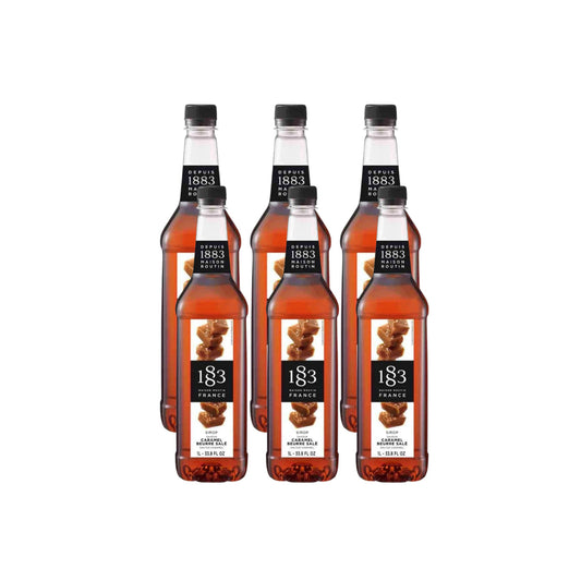 1883 Maison Routin Salted Caramel Syrup case of 6 one litre bottles
