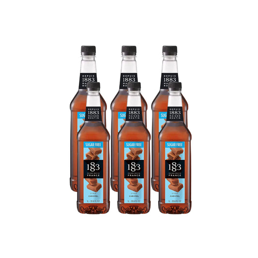 1883 Maison Routin 1883 Sugar Free Caramel Syrup  six bottle 1L case