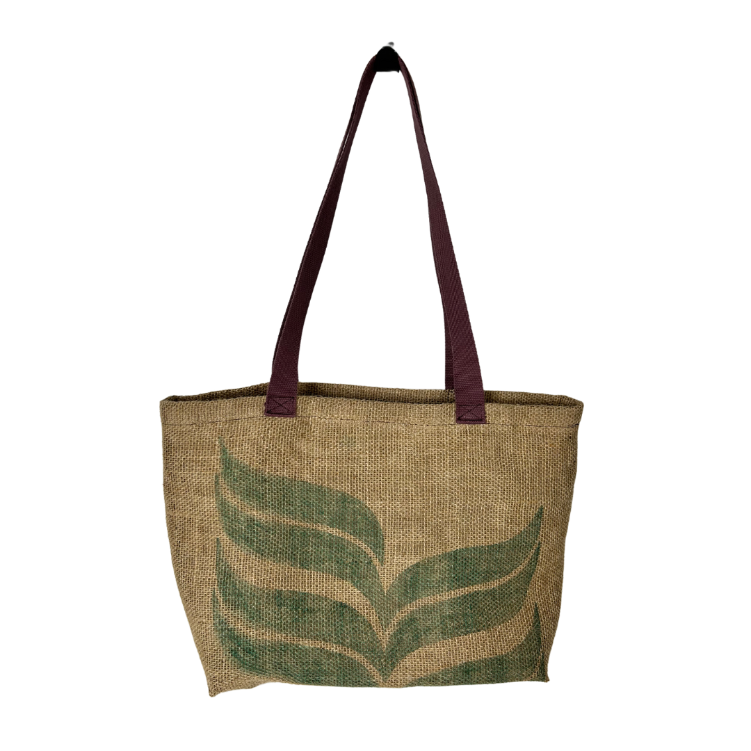 Handmade Upcycled Coffee Sack Tote – Eco-Friendly Market Bag