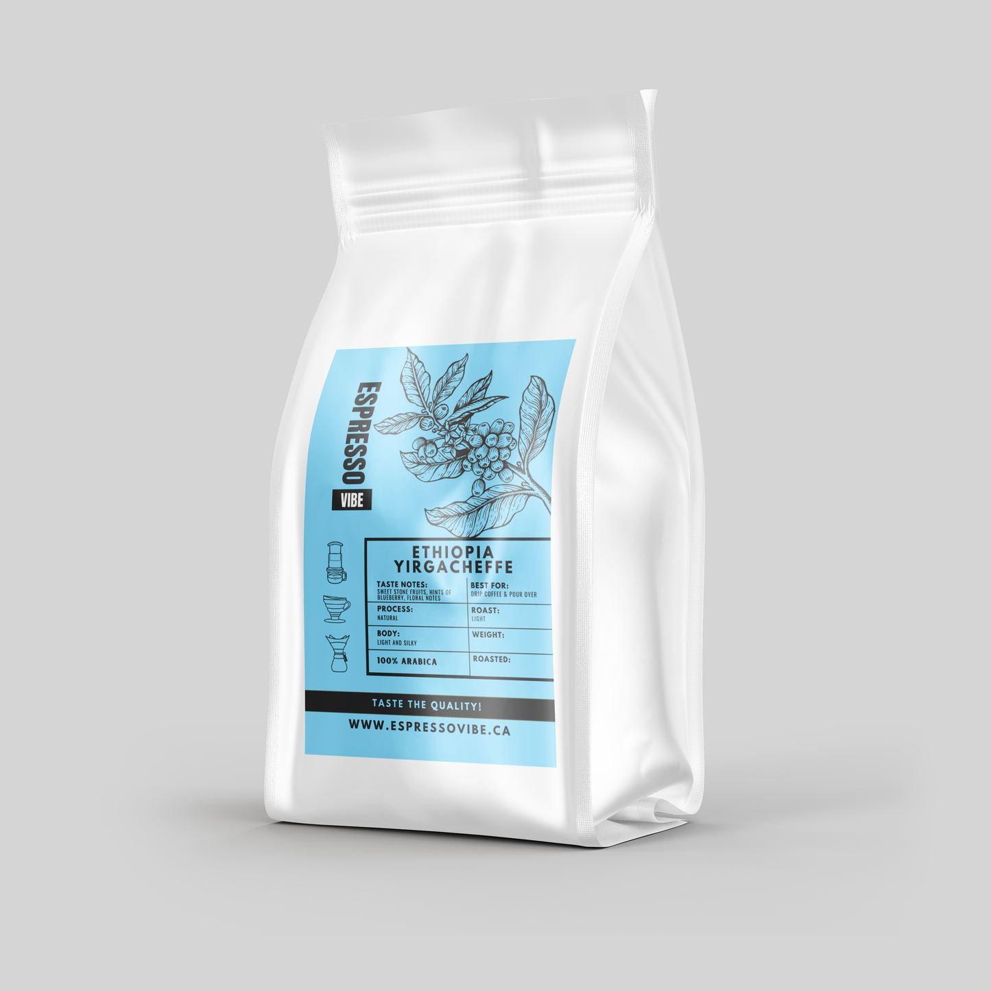 Ethiopian Yirgacheffe Coffee Beans - Light Roast | Direct Trade, Freshly Roasted