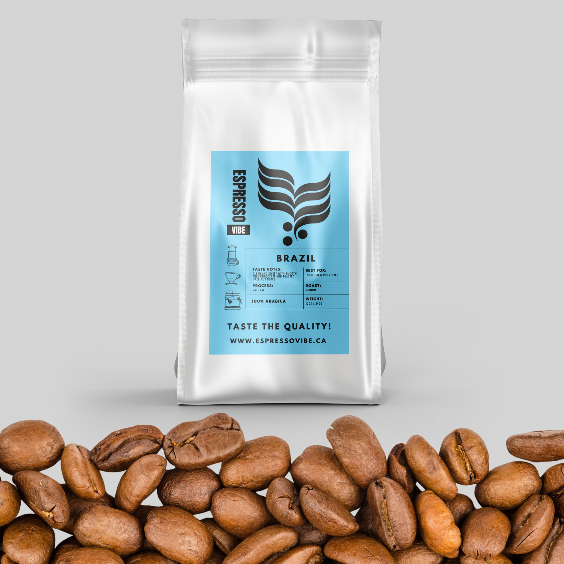 Brazil Coffee Beans - Medium Roast | 100% Arabica, Freshly Roasted 
