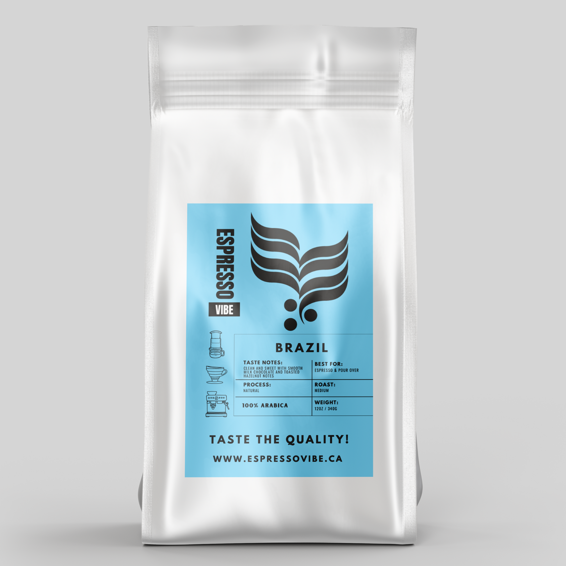 Brazil Medium Roast Coffee Beans – Chocolatey Arabica – Fresh Roast Winnipeg – Espresso Vibe