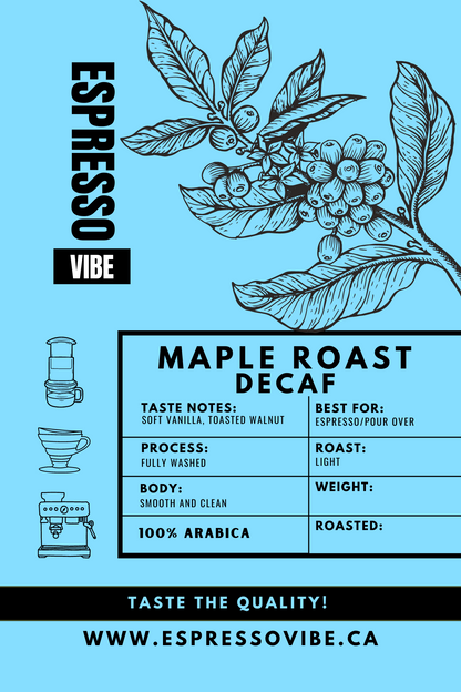 Maple Roast Decaf Coffee Beans - Light Roast | 100% Arabica, Freshly Roasted