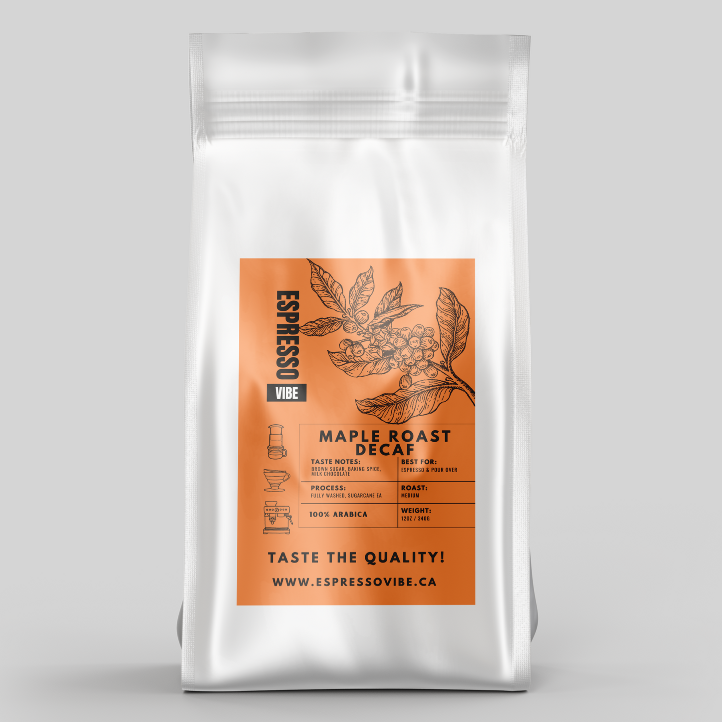 Decaf Coffee Beans Swiss Water Process – Medium Roast – Chemical Free – Roasted in Winnipeg