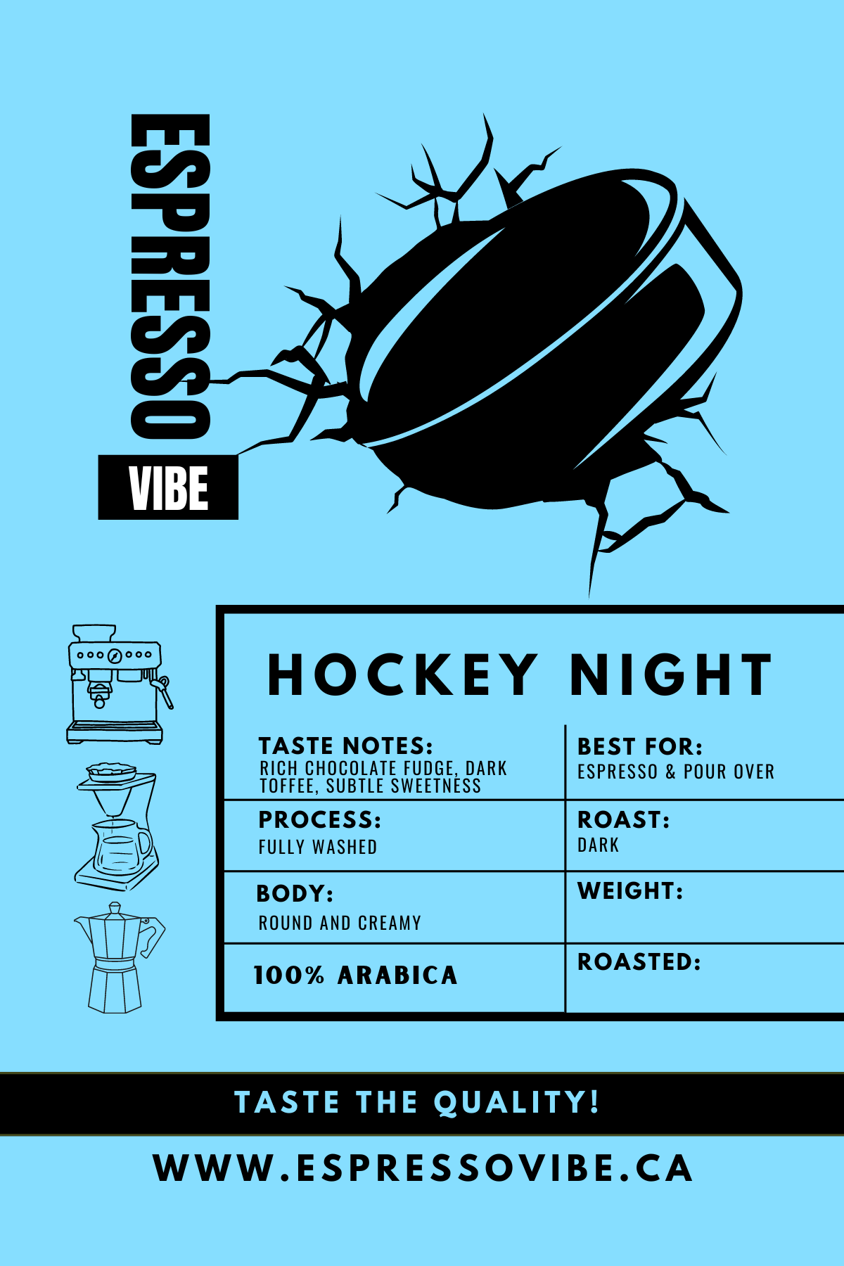 Hockey Night espresso Coffee Beans Dark Roast | 100% Arabica